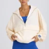 Oversized trainingsjack in wit