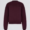 Oversized trui met ronde hals in bordeaux