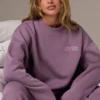 Oversized trui met ronde hals in Dusk