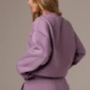 Oversized trui met ronde hals in Dusk