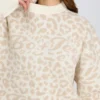 Oversized trui van jacquardbreisel in Ice