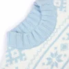 Oversized trui van jacquardbreisel in poederblauw