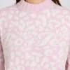 Oversized trui van jacquardbreisel in roze