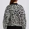 Oversized trui van jacquardbreisel in zwart