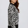 Oversized trui van jacquardbreisel in zwart