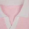Oversized V-hals trui van katoenen jersey in poederroze