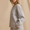 Oversized vest met rits in Ice Marl