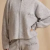 Oversized vest met rits in Ice Marl