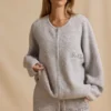 Oversized vest met rits in Ice Marl