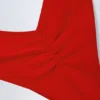 Pacifico Ruched Cheeky bikinibroekje in Fiery Red