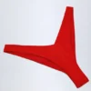 Pacifico Ruched Cheeky bikinibroekje in Fiery Red