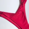 Pacifico versierde gerimpelde cheeky bikinibroekje in frambozenroze