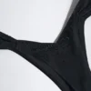 Pacifico versierde gerimpelde cheeky bikinibroekje in zwart