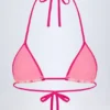 Paita driehoekige bikinitop in roze orchideeënprint