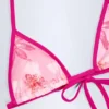 Paita driehoekige bikinitop in roze orchideeënprint