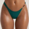 Palau met kralen versierd hoog uitgesneden cheeky bikinibroekje in jadegroen