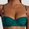 Palau met kralen versierd hoog uitgesneden cheeky bikinibroekje in jadegroen