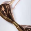 Palmita gerimpelde bikinitop in bronsgoud