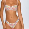 Pasyon bandeau-bikinitop in felle multi-print