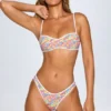 Pasyon bandeau-bikinitop in felle multi-print
