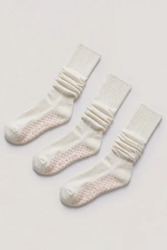 Pilates 3-pack sokkenbundel in Milk