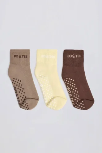 Pilates-sokkenbundel in Mocha Multi