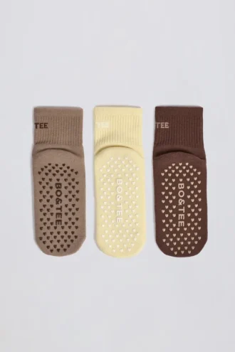 Pilates-sokkenbundel in Mocha Multi