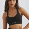 Plunge Neck Define Luxe sportbeha in zwart