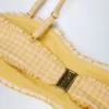 Portbou bandeau-bikinitop met ruches in geel geruit