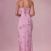 Primara versierde corset maxi-jurk in suikerspinroze