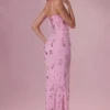 Primara versierde corset maxi-jurk in suikerspinroze