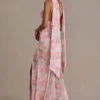 Primrose Premium maxi-jurk met sjaaldetails en roze bloemenprint