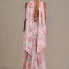 Primrose Premium maxi-jurk met sjaaldetails en roze bloemenprint