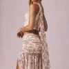 Rae top met sjaaldetail en één schouder in primrose bloemenprint