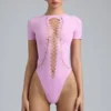 Raine body with straps in violet pink