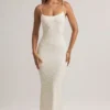 Salma Modal maxi-jurk met ronde hals en bandjes in bloemenprint
