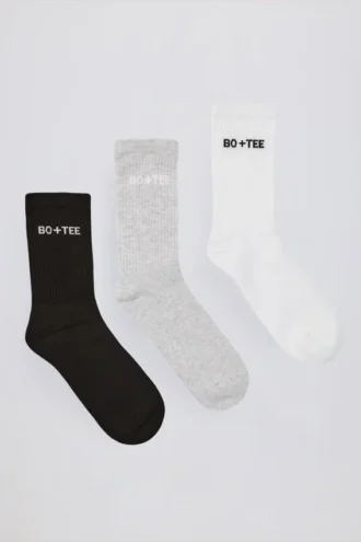 Set geribde sokken in multi