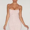 Seychelles minijurk met versierde col in blush