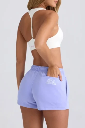 Shorts met middelhoge taille in Periwinkle