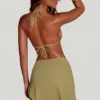 Signature sarong met strik aan de zijkant in matcha-groen