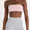Soft Active bandeau-sportbeha in Blush Marl