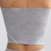 Soft Active bandeau-top met contrasterende randen in gemêleerd grijs