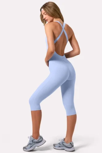 Soft Active Capri-jumpsuit in Sky