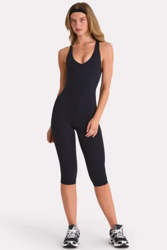 Soft Active capri-Jumpsuit in zwart