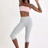 Soft Active capri-legging in grijs gemêleerd