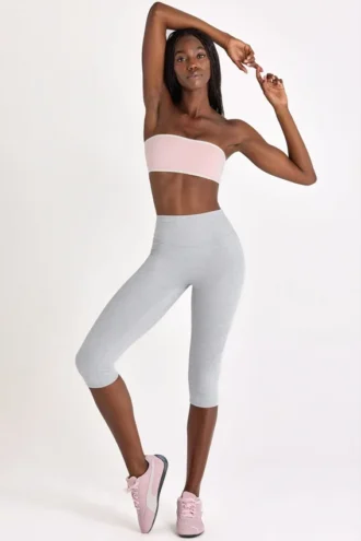 Soft Active capri-legging in grijs gemêleerd