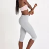 Soft Active capri-legging in grijs gemêleerd