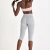 Soft Active capri-legging in grijs gemêleerd
