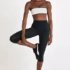 Soft Active Capri-legging in zwart