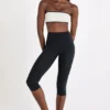Soft Active Capri-legging in zwart